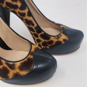Fendi Leather Leopard Pumps 37
